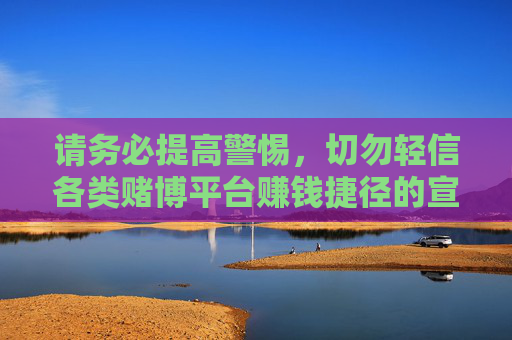 请务必提高警惕，切勿轻信各类赌博平台赚钱捷径的宣传，避免陷入违法犯罪的陷阱。如发现相关违法线索，请及时向公安机关举报，共同维护清朗的网络环境，警惕赌博平台陷阱，举报维护清朗网络