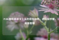 PUBG那些离谱又上头的奇怪称呼，老玩家秒懂，萌新看懵