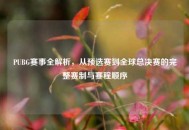 PUBG赛事全解析，从预选赛到全球总决赛的完整赛制与赛程顺序