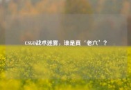 CSGO战术迷雾，谁是真‘老六’？
