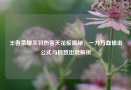 王者荣耀关羽伤害天花板揭秘，一刀万血输出公式与极致出装解析