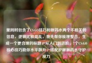 里同时包含了CS:GO技巧和眼药水两个不相关的信息，逻辑比较混乱，我先帮你梳理整合，生成一个更合理的标题，从入门到进阶，7个CS:GO核心技巧助你水平飙升，搭配护眼眼药水守护视力