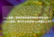 Steam余额，游戏世界的隐形钱包与快乐密码——Steam有钱、蒸汽平台没钱时CSGO开箱怎么办？