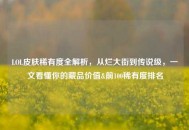 LOL皮肤稀有度全解析，从烂大街到传说级，一文看懂你的藏品价值&前100稀有度排名