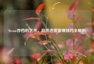 Steam存档的艺术，游戏进度管理技巧全解析