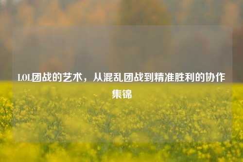 LOL团战的艺术,从混乱团战到精准胜利的协作集锦