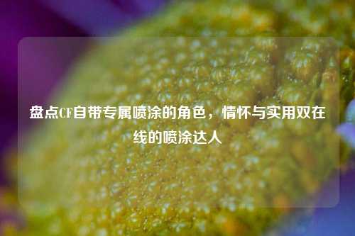 盘点CF自带专属喷涂的角色,情怀与实用双在线的喷涂达人