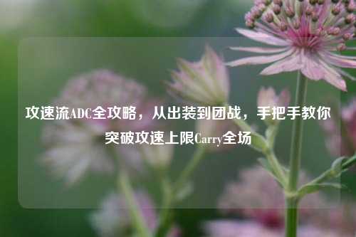 攻速流ADC全攻略,从出装到团战,手把手教你突破攻速上限Carry全场
