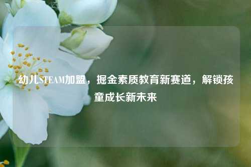 幼儿STEAM加盟,掘金素质教育新赛道,解锁孩童成长新未来