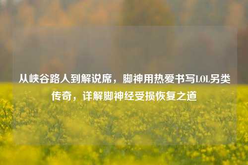 从峡谷路人到解说席,脚神用热爱书写LOL另类传奇,详解脚神经受损恢复之道