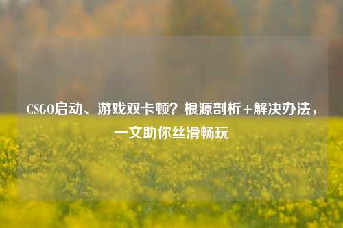CSGO启动、游戏双卡顿?根源剖析+解决办法,一文助你丝滑畅玩