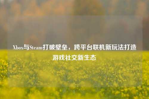 Xbox与Steam打破壁垒,跨平台联机新玩法打造游戏社交新生态