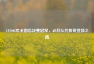 CF2008年全国总决赛冠军，AB战队的传奇登顶之路