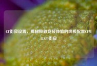 CF街寂设置，揭秘极致竞技体验的终极配置CFMLLGD街寂
