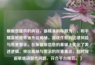 根据您提供的内容，最精准的标题为，，和平精英枪皮带抽外挂揭秘，游戏作弊的法律风险与危害警示，在保留原信息的基础上优化了表述逻辑，突出揭秘与警示的双重重点，同时规避敏感词替代问题，符合平台规范。）