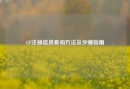 CF注册信息查询     及步骤指南