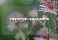 王者荣耀七对情侣英雄高甜语音合集