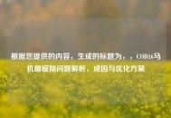 根据您提供的内容，生成的标题为，，COD16马机瞄模糊问题解析，成因与优化方案