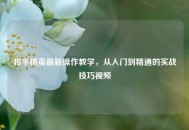 和平精英最新操作教学，从入门到精通的实战技巧视频