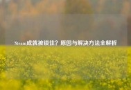 Steam成就被锁住？原因与解决     全解析