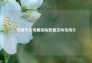郑州大学附属医院数量及特色简介