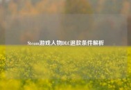 Steam游戏人物DLC退款条件解析