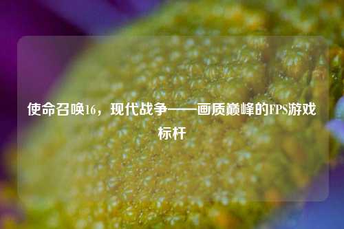 使命召唤16,现代战争——画质巅峰的FPS游戏标杆