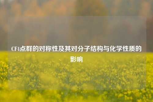 CF4点群的对称性及其对分子结构与化学性质的影响