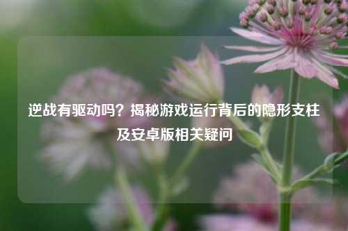逆战有驱动吗?揭秘游戏运行背后的隐形支柱及安卓版相关疑问