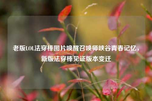 老版LOL法穿棒图片唤醒召唤师峡谷青春记忆,新版法穿棒见证版本变迁